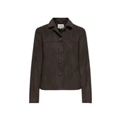 JDY Zimska jakna JDYNICO FAUX SUEDE JACKET OTW SGO NOOS 15355087 temno rjava