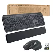 Logitech Master MX Keys Combo for Bussiness tipkovnica Miš priložen Office RF bežični + Bluetooth QWERTY US Međunarodna Grafit