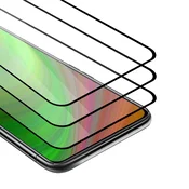 Cadorabo CADORABO Oppo Reno2 - Zaščitna folija v transparentno s čarno - 3-pack Kaljeno steklo za zaščito zaslona s trdoto 9H in 3D dotikom, (20548370)