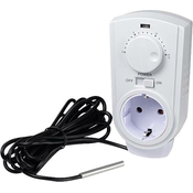interBär Powersocket-Thermo analogna\, temperaturno nadzorovana vtičnica interBär sobni termostat vmesni vtič 5 do 30 °C, (20448775)