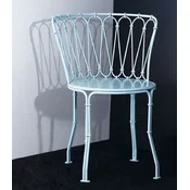 Casa Padrino luxury Art Nouveau wrought iron garden chair white H. 81 cm