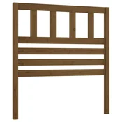 Vidaxl Posteljno vzglavje medeno rjavo 81x4x100 cm trdna borovina
