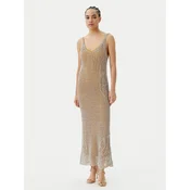 PINKO Pletena obleka Viggiano Abito 104889 A2FB Bež Slim Fit
