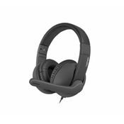 RHEA, Stereo Headset with Volume Control, 3.5mm Stereo, Black