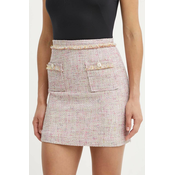 Suknja La Petite Française JACKET boja: ružičasta, mini, ravna