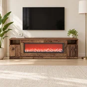 vidaXL Električni kamin Star les 165 x 28,5 x 47 cm Inženirski les