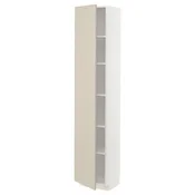 METOD Visoki element s policama, bela/Havstorp bež, 40x37x200 cm