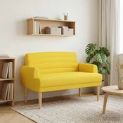 Dvojnica s gumbi Svetlo Rumena 116 x 67 x 80 cm Blago