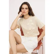 Trendyol Milla Ženska majica TWOSS25TS00026, Bež