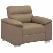 Vidaxl Kavč fotelj cappuccino 100x81x84 cm umetno usnje