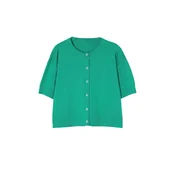 Trendyol ženski duks Wardrobe Essentials Green Knitwear Short Sleeve Cardigan Twoaw27Hi00077