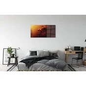 tulup.si Slika na akrilnem steklu Ljudje plešejo dež dim 100x50 cm 2 obešalnika