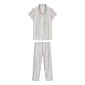 Penti Pižama PENTI Gestreiftes Knopfhemd-Pyjama-Set für Mädchen mešane barve