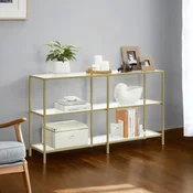 Songmics Konsolna miza 130x30x73 cm zlata