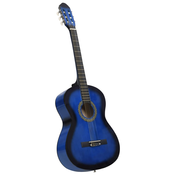 vidaXL Klasicna gitara za pocetnike plava 4/4 39” od drva lipe