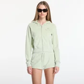Mikina Sporty & Rich Juicy Script Velour Zip Hoodie Sage L