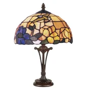 Casa Padrino luxury Tiffany table lamp lamp multicolored A� 25 x H. 47 cm - Tiffany desk lamp - Tiffany stool lamp - Tiffany lights - Luxury interior - Luxury lights