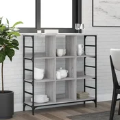 vidaXL vidaXL Komoda siva sonoma 102x32x103,5 cm inženirski les, (21010638)