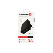 SWISSTEN NETWORK ADAPTER SMART IC, CE 2x USB 3 A POWER BLACK