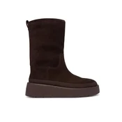 Calvin Klein Škornji za sneg Flatform Mid Boot Suede Wl HW0HW03181 Rjava