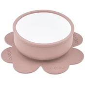 Baboo Silicone Bowl silikonska posoda s priseskom Au Naturale, 6m+ 1 kos
