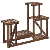 Vidaxl Stojalo za rastline 90x25x73,5 cm trden les jelke