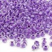 Kašaste perle (seed beads) 4 mm providna boja unutra ljubicasta