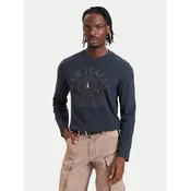 Aeronautica Militare Majica z dolgimi rokavi 262TS2577UJ00749 Mornarsko modra Regular Fit