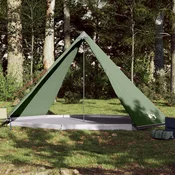 Vidaxl vidaXL Družinski šotor Teepee za 8 oseb, zelen, vodoodporen