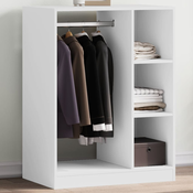 vidaXL Garderobna omara bela 77x48x102 cm iverna plošča