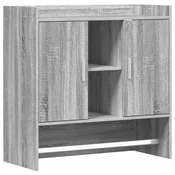 Vidaxl Stenska polica Montaža za steno Siva Sonoma 80 x 36 x 80 cm