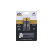 Punjive AA (R6) Baterije | 1660mAh | USB Tip-C Punjenje | Blister 2 kom | WELL