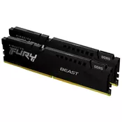 Kingston Technology FURY Beast 64GB 6000MT/s DDR5 CL36 DIMM (Komplet 2) Črna