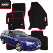 shumee Velurne talne preproge za Ford Mondeo MK3 2000-2007 z vezenjem brisalcev R