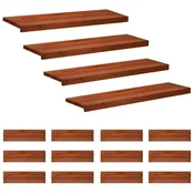 Vidaxl Stopnice 16 kos 100 x 25 x 2 cm Rjava Trda bukovina