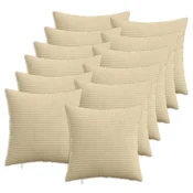 Vidaxl Prevleka za blazino 12 kos HEERLEN Siva zelena 50 x 50 cm