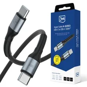 3MK 3MK POLNILNI KABEL HYPER C-C 2M PD 3.0 QC 3.0 100W 20V 5A ČRNEGA RAZMERJA
