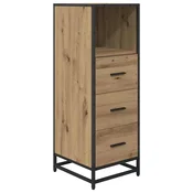 Vidaxl Komplet pohištva za kopalnico Umetni hrast 35 x 37,5 x 100 cm