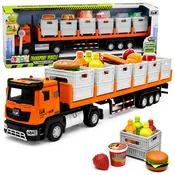 slomart Tovornjak LEAN TOYS za živila, baterijski, oranžni 1:40