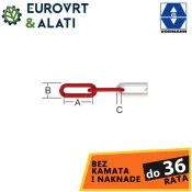 Plastična veriga 6mm, rdeče bela