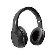 shumee Brezžične naušesne slušalke Bluetooth 5.0, čitalnik mikro SD kartic, FM radio, črne barve