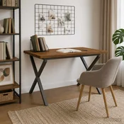 vidaXL 90 x 55 x 75 cm Masiven les akacije Naravna in kava Pravokotna