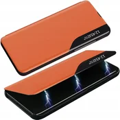 HURTEL Elegantni ovitek za iPhone 13 Pro iz eko usnja, oranžen, s stojalom