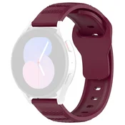 Univerzalen silikonski pas Techsuit W050 20mm za pametne ure - temno rdeč