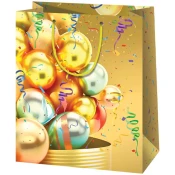 Cardex: Velika darilna vrečka z rumenim balonom, velikost 40,6x20x3x55,8 cm
