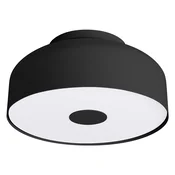 Črna stropna svetilka o 30 cm Blacko – Sollux