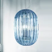 Foscarini Plass medijska viseča svetilka E27, modra - Dnevna soba/jedilnica - Dizajn - Plastika