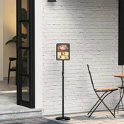 vidaXL vidaXL Razstave na sejmih Črna 25 x 25 x 125 cm Aluminij, (5000151814)