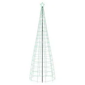 Vidaxl LED božično drevesce EKENAS 300 cm 390 LED Večbarvno Jeklo Črna