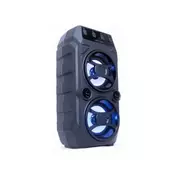 GEMBIRD SPK-BT-13 Portable Bluetooth karaoke speaker 2x5W, USB, SD, 3,5mm, MIC 6,35mm, LED, black